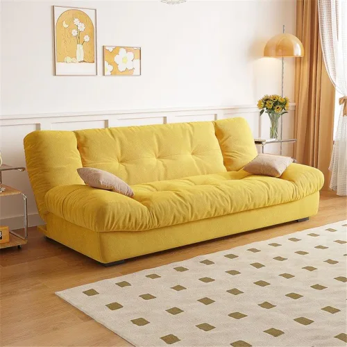 Vista 16 de Sofá futón extraíble resistente a desgarros, sofá futón convertible estilo moderno y simple con respaldo acolchado para sala de estar, apartamento