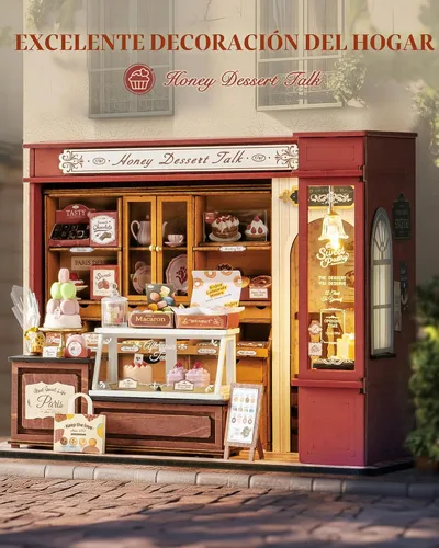 Vista 8 de Rolife Kit de casa de muñecas en miniatura de bricolaje para tienda