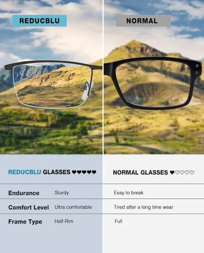 Vista 4 de Gafas de lectura de metal para hombre, paquete de 3 lectores de media llanta +0.50