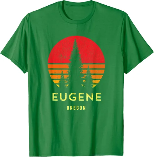 Vista 4 de Camiseta Eugene Oregon, Negro, S