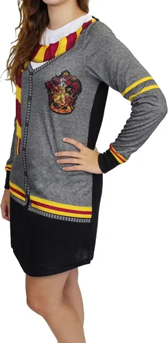 Vista 2 de Harry Potter Hogwarts Gryffindor - Pijama de manga larga para mujer, gris