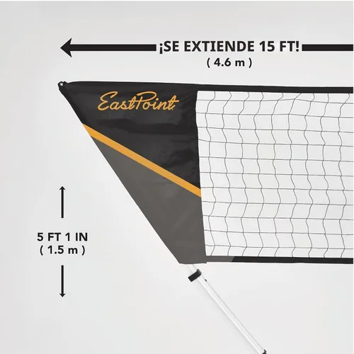 Vista 3 de Conjunto de Bádminton de Configuración Fácil EastPoint Sports Portable, Self-Packing, Easy Setup & Take Down, Backyard Games, Kids Games, Camping