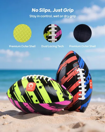 Vista 2 de QPAU Balón de Fútbol Impermeable, Paquete de 2 de 10 Pulgadas Juegos al Aire Libre para Adultos y Niños, Divertidos Juguetes de Piscina y Accesorios