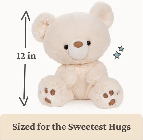 Vista 4 de GUND Oso de peluche Kai, animal de peluche prémium para edades de 1 año en adelante, vainilla/crema, 12 pulgadas