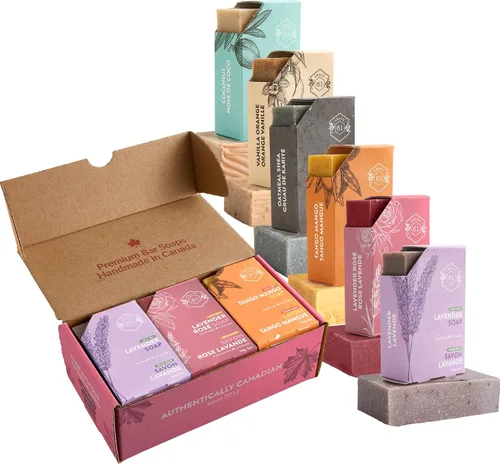Vista 9 de Crate 61 Organics, Hecho a mano en Canadá, jabón en barra natural de proceso frío a base de plantas, con aceites esenciales de primera calidad, piel
