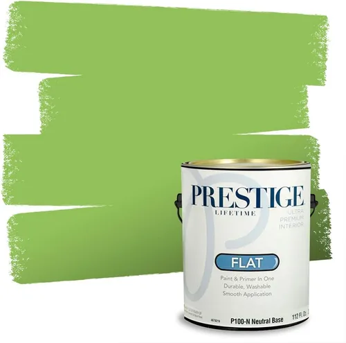Vista 95 de PRESTIGE Pintura exterior e imprimación en uno, aloe, plano, 1 galón