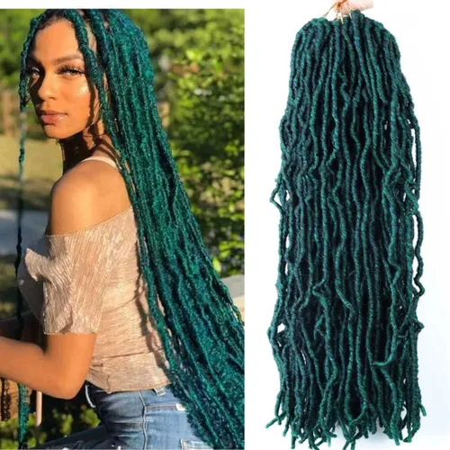 Vista 16 de 6 Paquetes Soft Locs Cabello de Ganchillo Pre Looped Faux Locs Trenzas de Ganchillo Goddess Locs Dreadlocs Cabello Sintético Para Mujeres Negras 1b