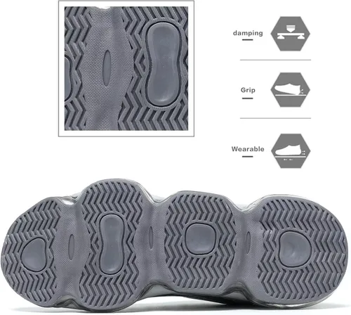 Vista 4 de Pozvnn Zapatillas de correr para hombre con cojín de aire, zapatillas de deporte de moda, informales, tenis, caminar, atléticos, zapatillas