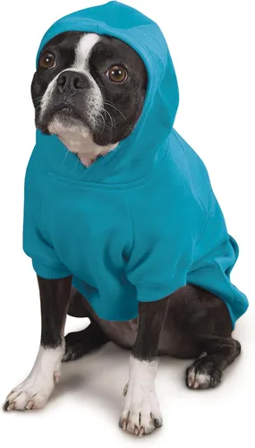Vista 2 de Sudadera con capucha básica de poliéster/algodón de Zack & Zoey, XS, bluebird