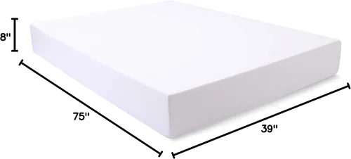 Vista 2 de Colchón de espuma viscoelástica de gel de altura de lujo de 8 pulgadas, fabricado en Estados Unidos (individual)