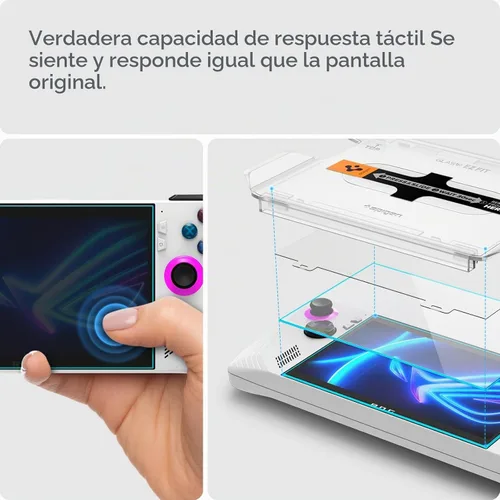 Vista 4 de Spigen GlasTR EZ FIT - Protector de pantalla de vidrio templado para ROG