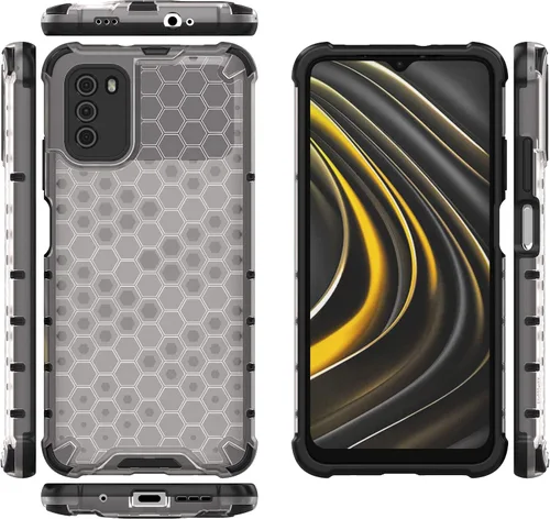 Vista 24 de Funda para Xiaomi Poco M3 cubierta,Funda para Xiaomi Poco M3 Funda 2 en 1 Teléfono Funda Negro