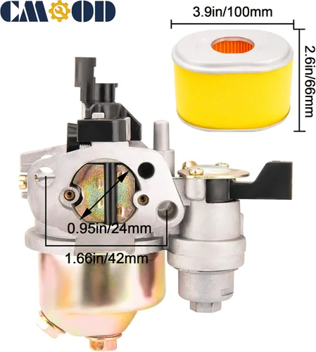 Vista 2 de Carburador GX160 GX200 Compatible con Honda GX120 GX140 GX160 GX200 Motor 5HP 5.5HP 6.5 HP Reemplaza 16100-ZH8-W61, con Bobina de Encendido