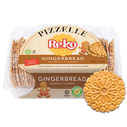 Vista 20 de Reko Pizzelle Galleta Gofre Auténtica Estilo Italiano, Anís, 7 Onzas (Paquete de 1)