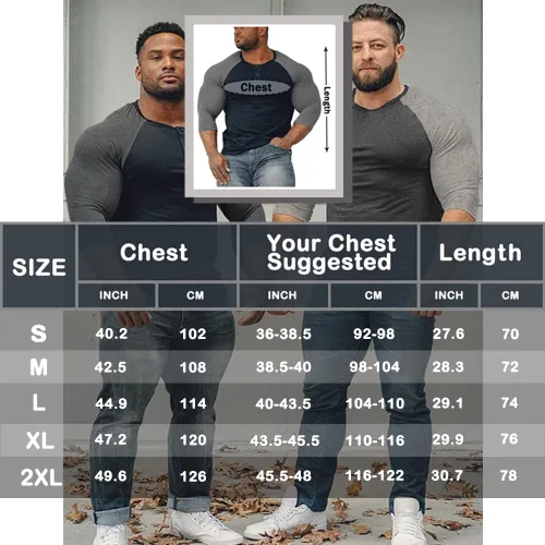 Vista 7 de GYMAPE Camisas Henley cónicas para hombre con manga raglán 34