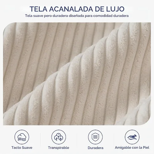 Vista 7 de MAXYOYO Silla decorativa para sala de estar, sofá biplaza con marco de metal resistente y reposabrazos de madera, sofá pequeño tapizado con botones