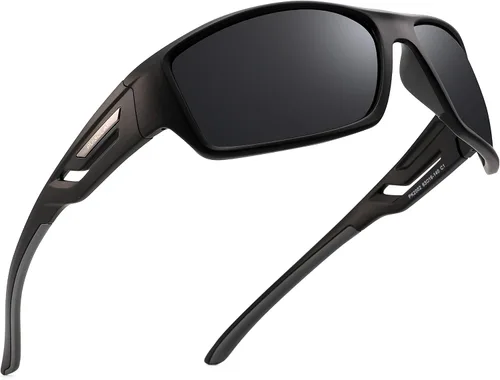 Vista 3 de PUKCLAR Gafas de sol deportivas polarizadas para hombres y mujeres, gafas de sol de conducción, ciclismo, correr, pesca, golf, montura irrompible
