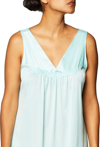 Vista 2 de Exquisito Form 30107 - Camisón de nailon para mujer, sin mangas, de longitud hasta la rodilla, Amaranto, azul niebla, negro medianoche, azul marino