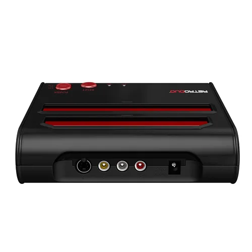 Vista 2 de Retro-Bit Retro Duo 2 in 1 Console System - for Original NESSNES Super Nintendo Games - BlackRed