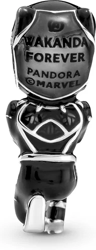 Vista 2 de PANDORA 790783C01 Marvel The Avengers Black Panther Charm Plata esterlina No es una piedra preciosa