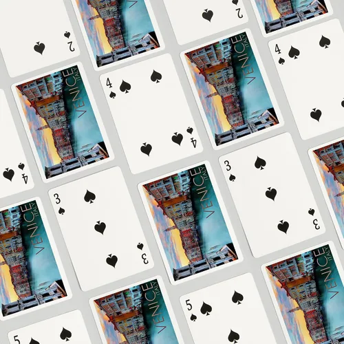 Vista 4 de Lantern Press Venecia, Italia, vista al canal (52 cartas de juego, baraja de cartas de tamaño póquer con comodines)