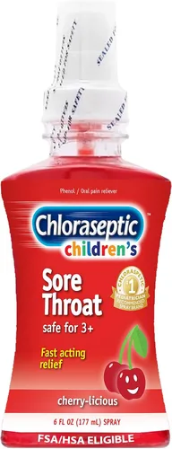 Vista 10 de Chloraseptic - Spray para el dolor de garganta, sabor a cereza, 6 fl oz (177 ml)