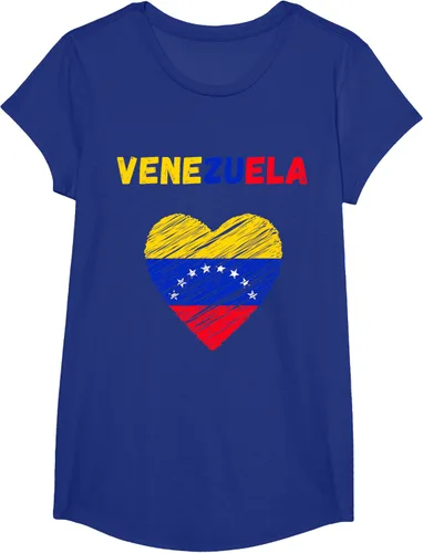 Vista 30 de Camiseta con la bandera venezolana con corazón de Venezuela, Negro