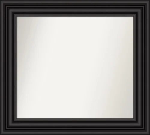 Vista 413 de Amanti Art Espejo personalizado, espejo de baño negro puente, espejo de pared o espejo de tocador de baño sobre el fregadero (26 x 26 pulgadas)