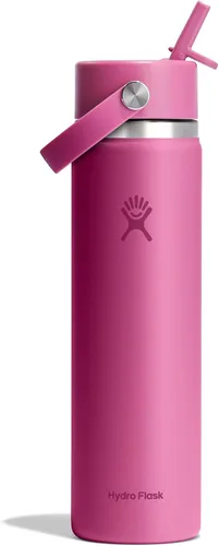 Vista 44 de Hydro Flask Botella de agua – Acero inoxidable aislado – Tapa flexible con popote de boca ancha, antiderrames, a prueba de fugas y recargable