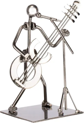 Vista 4 de Broadway Gift Figura decorativa de metal para guitarrista cantante, de 6 pulgadas, color plateado