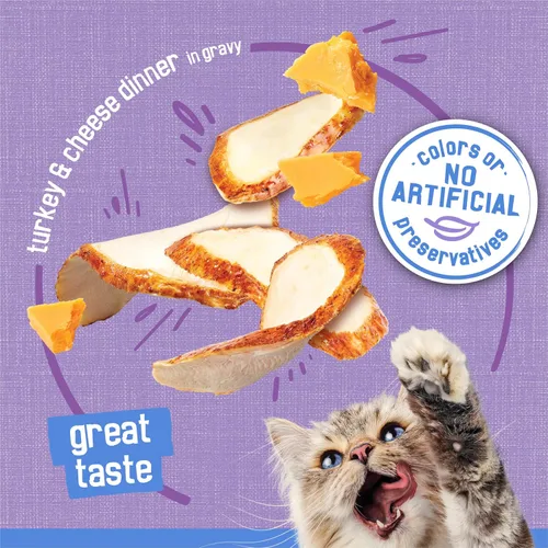 Vista 6 de Sabrosas tiras de alimento húmedo Purina Friskies para gatos, 24 unidades de 5.5 onzas