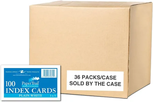 Vista 9 de Roaring Spring Fichas de índice de 4 x 6 pulgadas, caja a granel de 36 paquetes de 100 cada uno, papel de índice blanco liso 100#, rayado