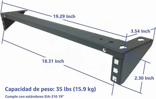 Vista 2 de 2 piezas de acero vertical de 1U para rack de servidores