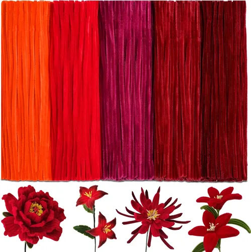 Vista 9 de Limpiapipas de Navidad, 500 piezas de limpieza de tuberías artesanales Colores de Navidad 02