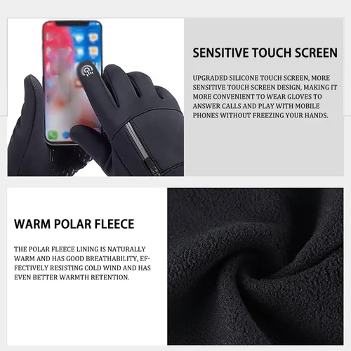 Vista 6 de Arcticz - Guantes térmicos de alta calidad, guantes para pantalla táctil, guantes resistentes al viento, guantes impermeables, para mujeres y hombres