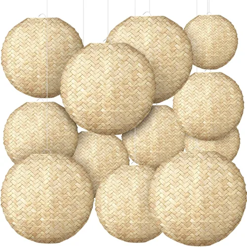 Vista 10 de Retisee 12 linternas de papel de manzana de 10 pulgadas para decoración