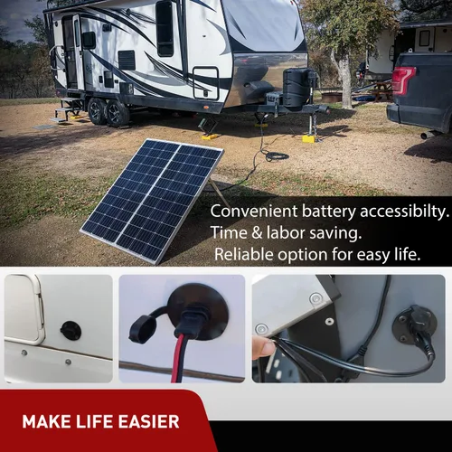 Vista 5 de Nilight Paquete de 2 conectores de enchufe de alimentación SAE de 12 AWG, puerto de pared lateral, conexión rápida, conector de montaje empotrado