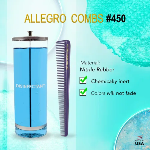 Vista 5 de Allegro Peines cónicos para el cabello, peinetas de peluquero para mujeres y hombres, 12 unidades (púrpura)