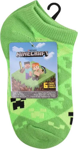 Vista 3 de Minecraft Calcetines de corte bajo para niños paquete de 6 pares
