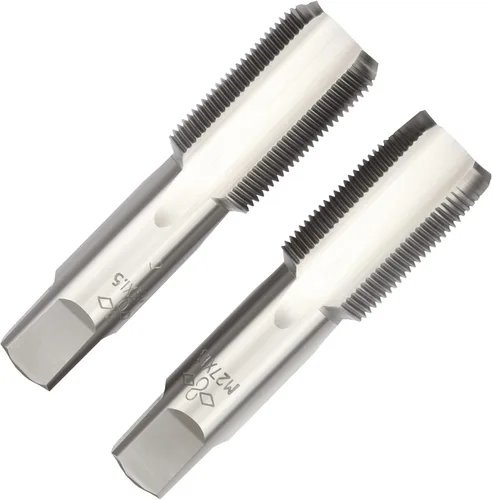 Vista 10 de M2 X 0.4 Mano métrica de grifo, mano derecha M2 X 0.016 in roscado mano grifo 1 par M2 X 0.4 Hand Tap 1Pair, Made of Alloy Tool Steel, Includes a