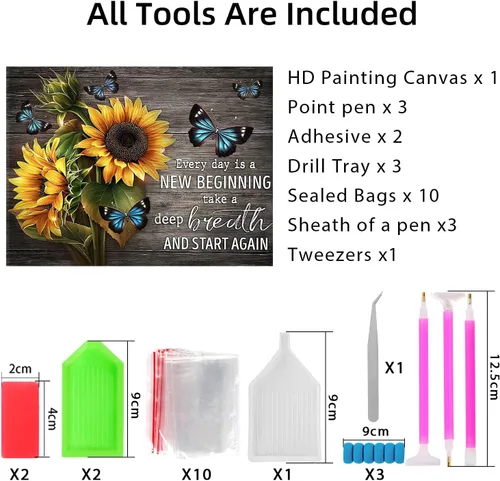 Vista 4 de DKHDBD Kits de pintura de diamantes para adultos, 12 x 16 pulgadas, pintura por números para adultos principiantes, pintura de puntos de diamante