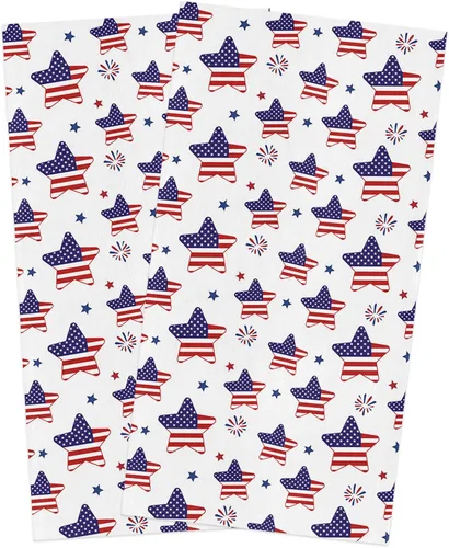 Vista 15 de Toallas de cocina patrióticas del 4 de julio, paños de limpieza de microfibra con estrella de la bandera americana, toallas de cocina, baño, toallas