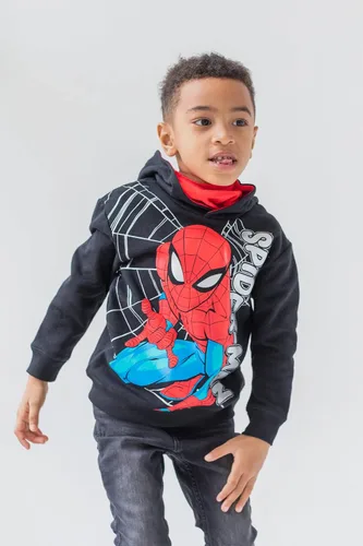Vista 2 de Marvel Sudadera con capucha Spider-Man con máscara para niños pequeños a niños grandes