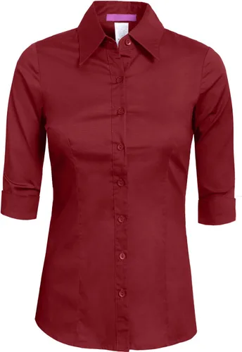 Vista 25 de NE PEOPLE Camisa de oficina con botones y manga 3/4 a medida para mujer