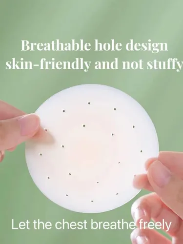 Vista 4 de Breathable Nipple Covers For Women Reusable Invisible Adhesive Silicone Nipple Pasties with Travel Box