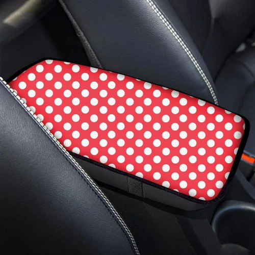 Vista 6 de Accesorios interiores de lunares Funda protectora universal para reposabrazos de consola central Protector de vehículo suave y cómodo