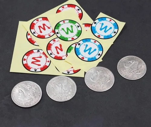 Vista 4 de ZQION STC Coin Set Cambio de Monedas Penetrar Monedas Mágicas Trucos Cerca de Monedas Mágicas Trucos de Moneda Accesorios Multiplicar Monedas