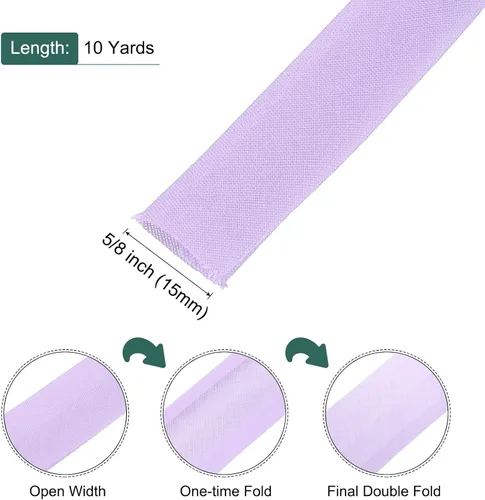 Vista 269 de MECCANIXITY Cinta al bies de doble pliegue de 1/2 pulgada de poliéster continuo a granel para costura, costura, dobladillo, encuadernación y Beige
