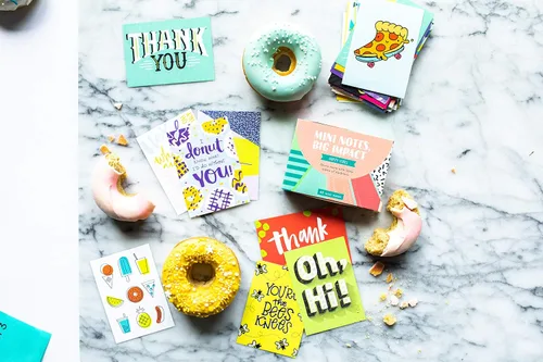 Vista 7 de American Greetings Mini tarjetas de notas para niños, Happy Vibes (40 unidades)