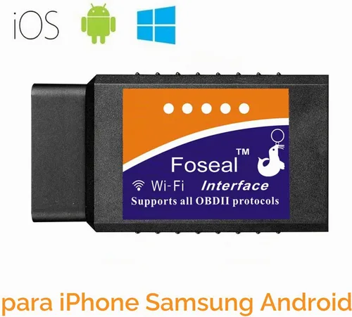 Vista 2 de Foseal Escáner OBD2 de Wifi, lector de código de coche Compruebe la luz del motor herramienta de diagnóstico de la exploración para iOS y Android